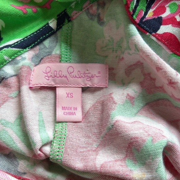 LILLY PULITZER Whinnie Dress Emerald Green a Thing Called Love Sz XS NEW - Picture 9 of 13